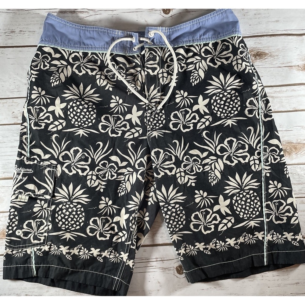 Tommy Bahama Board Shorts Size‎ 32 Gray Floral